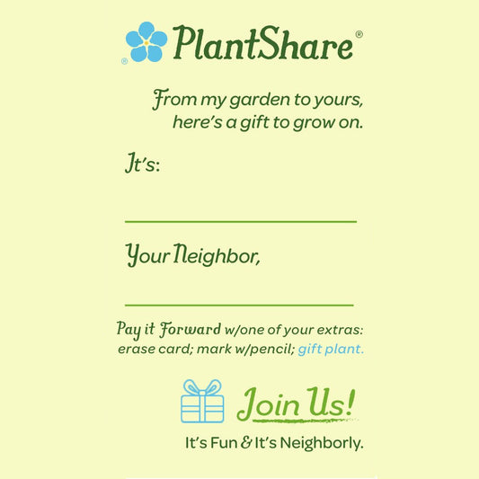 Gift Card: "Dear Neighbor, Here's a green gift"